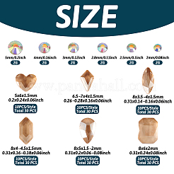 24 Style Transparent K9 Glass Cabochons&nbsp;GLAA-TA0001-24