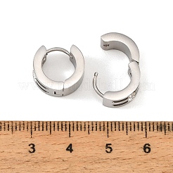 304 Stainless Steel Cubic Zirconia Hoop Earrings for Women&nbsp;SA-CBAF36C-02B-P