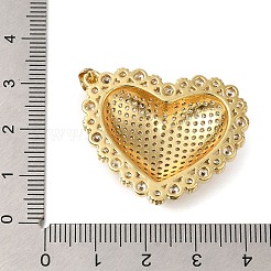 Rack Plating Brass Micro Pave Cubic Zirconia Pendants&nbsp;ZIRC-F142-06G-02