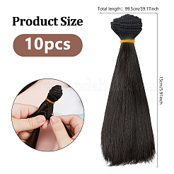 10Pcs Plastic Long Straight Hairstyle Doll Wig Hair&nbsp;DIY-DC0003-96B