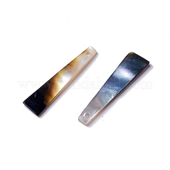 天然石ブラックリップシェルペンダント  台形チャーム  30x7x1mm  穴：1mm&nbsp;X-SHEL-P015-03