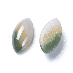 不透明ガラスカボション  縞模様  トライカラーストライプ  馬の目  カラフル  10x5x3mm&nbsp;GGLA-S038-03E-5x10