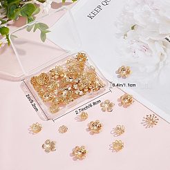 80Pcs 8 Style Brass Bead Caps&nbsp;KK-BBC0003-50