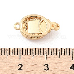 Brass Micro Pave Cubic Zirconia Box Clasps&nbsp;KK-C080-12G-01
