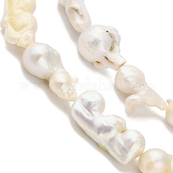 Natural Baroque Pearl Keshi Pearl Beads Strands&nbsp;PEAR-XCP0001-15