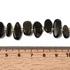 Natural Golden Sheen Obsidian Beads Strands&nbsp;G-L649-A04-01