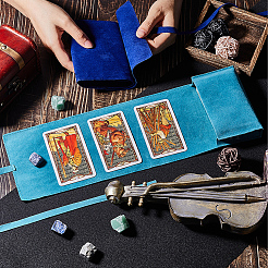 両面ベルベットタロットカード収納袋  タロットデスク収納ホルダー  ミックスカラー  405x130x2mm  2pc&nbsp;ABAG-CN0001-07F