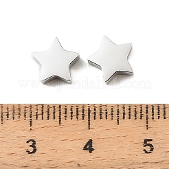 304ステンレススチールビーズ  スター  ステンレス鋼色  7.5x8x3mm  穴：1.8mm&nbsp;SA-E001-06P