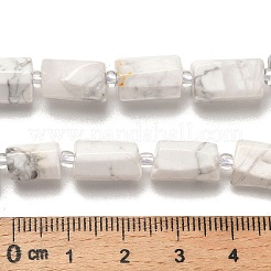天然石ハウライトビーズ連売り  シードビーズで  多面カット  コラム  12~13x6~8x6~8mm  穴：1mm  約28個/連  15.55''~15.75'（39.5~40センチメートル）&nbsp;G-K245-I22-01