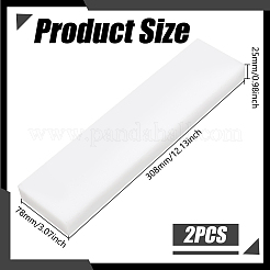 HDPEプラスチックボードシート  長方形  ホワイト  308x78x25mm&nbsp;LS-DIY-WH0899-447C