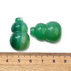 ナチュラルグリーンオニキス瑪瑙キャビネット  染めて加熱したもの  ひょうたん形  28x18x9mm&nbsp;G-Q018-01A