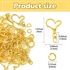 Alloy Heart Lobster Clasps&nbsp;KEYC-YW0001-20G