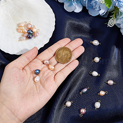 30Pcs Potato Natural Cultured Freshwater Pearl Connector Charms&nbsp;FIND-SC0005-37