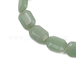 天然石グリーンアベンチュリンビーズ連売り  長方形  多面カット  19~20x14~15x6.5~7mm  穴：1mm  約20個/連  15.47''（39.3センチメートル）&nbsp;G-U018-J01-01
