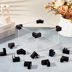 プラスチック製の衝突防止保護コーナー  三角形  ブラック  26x26x15mm  溝：6mm&nbsp;FIND-WH0199-428C-01