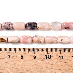 天然石ピンクオパールビーズ連売り  コラム  9~9.5x6mm  穴：0.9~1mm  約42~43個/連  15.24~15.8''（38.7~39.5センチメートル）&nbsp;G-G980-32
