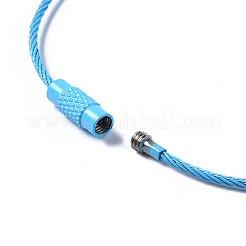 Spray Painted 201 Stainless Steel Wire Cable Keychains&nbsp;BJEW-T019-01E
