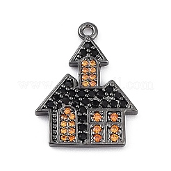 Rack Plating Brass Cubic Zirconia Pendants&nbsp;KK-D031-05