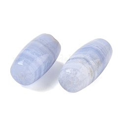 天然ブルーレースアゲートのビーズ  染め  バレル  28~30x15mm  穴：2mm&nbsp;GG-CBA6BAC-D07