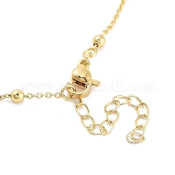 Brass Micro Pave Clear Cubic Zirconia Pendant Necklaces&nbsp;NJEW-Z035-05B-G