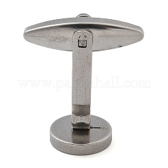 304ステンレススチール製メタルボタン  ステンレス鋼色  1-1/8x3/8インチ（2.85x1cm）  内径：1/4インチ（0.8cm）&nbsp;LS-STAS-M084-12G-02
