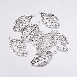 合金ペンダント  無鉛の  葉  アンティークシルバー  49.5x27.5x2mm  穴：3.5mm&nbsp;X-PALLOY-DA101912-ASLF