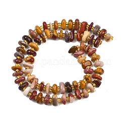 天然石モッカイトビーズ連売り  ナゲット  7.5~13x6~13x2~5mm  穴：0.9mm  約68~86個/連  15.35~15.75''（39~40センチメートル）&nbsp;GG-CBA3A44-B09-01