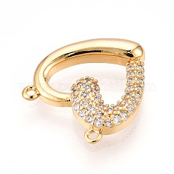 Brass Micro Pave Cubic Zirconia Charms&nbsp;KK-N261-02G