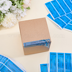 100 個のプラスチックステッカー  使い捨てセキュリティシール  ブルー  85x25mm&nbsp;DIY-ME0003-94B