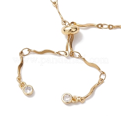 304 Stainless Steel Wave Bar Link Chain Slider Bracelet Makings&nbsp;AJEW-JB01256-01