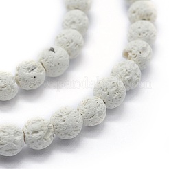 Synthetic Lava Rock Round Beads Strands&nbsp;X-G-E508-04-10mm-1