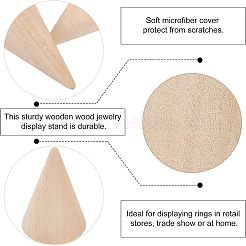 10Pcs 5 Style Wooden Ring Displays&nbsp;RDIS-FG0001-18