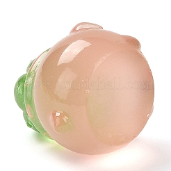 蓄光樹脂装飾品  暗闇で光る  マイクロ風景多肉植物鉢植え装飾  豚  27x25x26mm&nbsp;DJEW-K018-01A