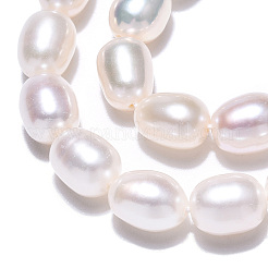 天然養殖淡水パールビーズ連売り  ライス  貝殻色  6.8~7.5x5.5~6mm  穴：0.7~0.8mm  約24~25個/連  7.09インチ（18cm）&nbsp;X1-PEAR-N012-05M