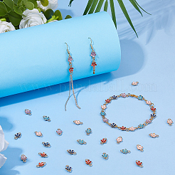 100Pcs 5 Colors Zinc Alloy Enamel Connector Charms&nbsp;ENAM-DC0002-28