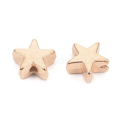 CCBプラスチックビーズ  スター  ゴールドカラー  6x6x3mm  穴：1mm&nbsp;CCB-TAC0002-01G