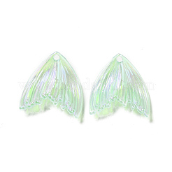 UV Plating Rainbow Iridescent Transparent Acrylic Pendants&nbsp;PACR-M002-09F