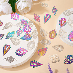 48Pcs 12 Styles 304 Stainless Steel Pendants&nbsp;STAS-TA0001-97