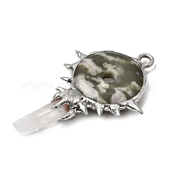 Natural Peace Jade Big Pendants&nbsp;G-G466-02P-12