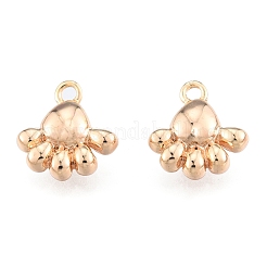 真鍮製チャーム  カドミウムフリー＆ニッケルフリー＆鉛フリー  赤ちゃんの足  18KGP本金メッキ  10.5x10x4mm  穴：1.4mm&nbsp;KK-L207-011G