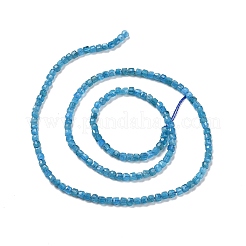 天然石アパタイトビーズ連売り  多面カット  キューブ  2.5x2.5x2.5mm  穴：0.5mm  約186~188個/連  15.16~15.35インチ（38.5~39cm）&nbsp;G-C009-B14