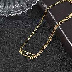 Brass Micro Pave Clear Cubic Zirconia Link Bracelets&nbsp;BJEW-E114-01E-G