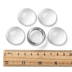 透明な半円形のガラスカボション  透明  30~31x14~15mm&nbsp;X-GGLA-R027-30mm