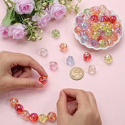 160Pcs 8 Colors Plating Acrylic Beads&nbsp;OACR-SP0001-26