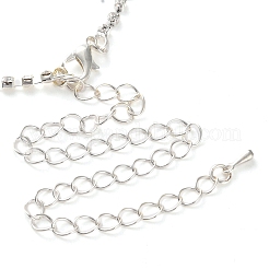 Alloy Rhinestone Rectangle Pendant Necklaces & Horse Eye Stud Earring Sets for Women&nbsp;SJEW-U001-01P-04