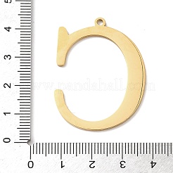 304ステンレスペンダント  文字L  18KGP本金メッキ  イオンプレーティング（ip）  文字C  40x30x1.4mm  穴：2mm&nbsp;STAS-C157-01G-C