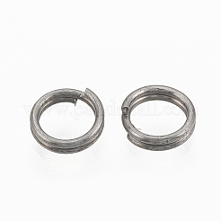 アイアンスプリットリング  ダブルループ丸カン  カドミウムフリー＆鉛フリー  生（メッキなし）  8x1.4mm  内径約6.5mm  約6000個/1000g&nbsp;IFIN-Q123-01-0.7x8