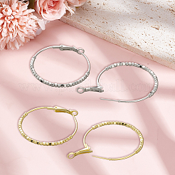 4 Pairs 2 Colors Alloy Hoop Earrings&nbsp;EJEW-GO0002-34