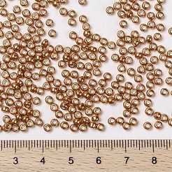 MIYUKIラウンドロカイユビーズ  日本製シードビーズ  （rr1072)デュラコート亜鉛メッキマスカット  8/0  3mm  穴：1mm  約390PCS /ボトル  10 G /ボトル&nbsp;SEED-JP0009-RR1072