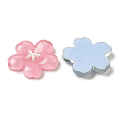 樹脂デコデンカボション  ミックスカラー  花  27x29x5mm&nbsp;RESI-Q231-09